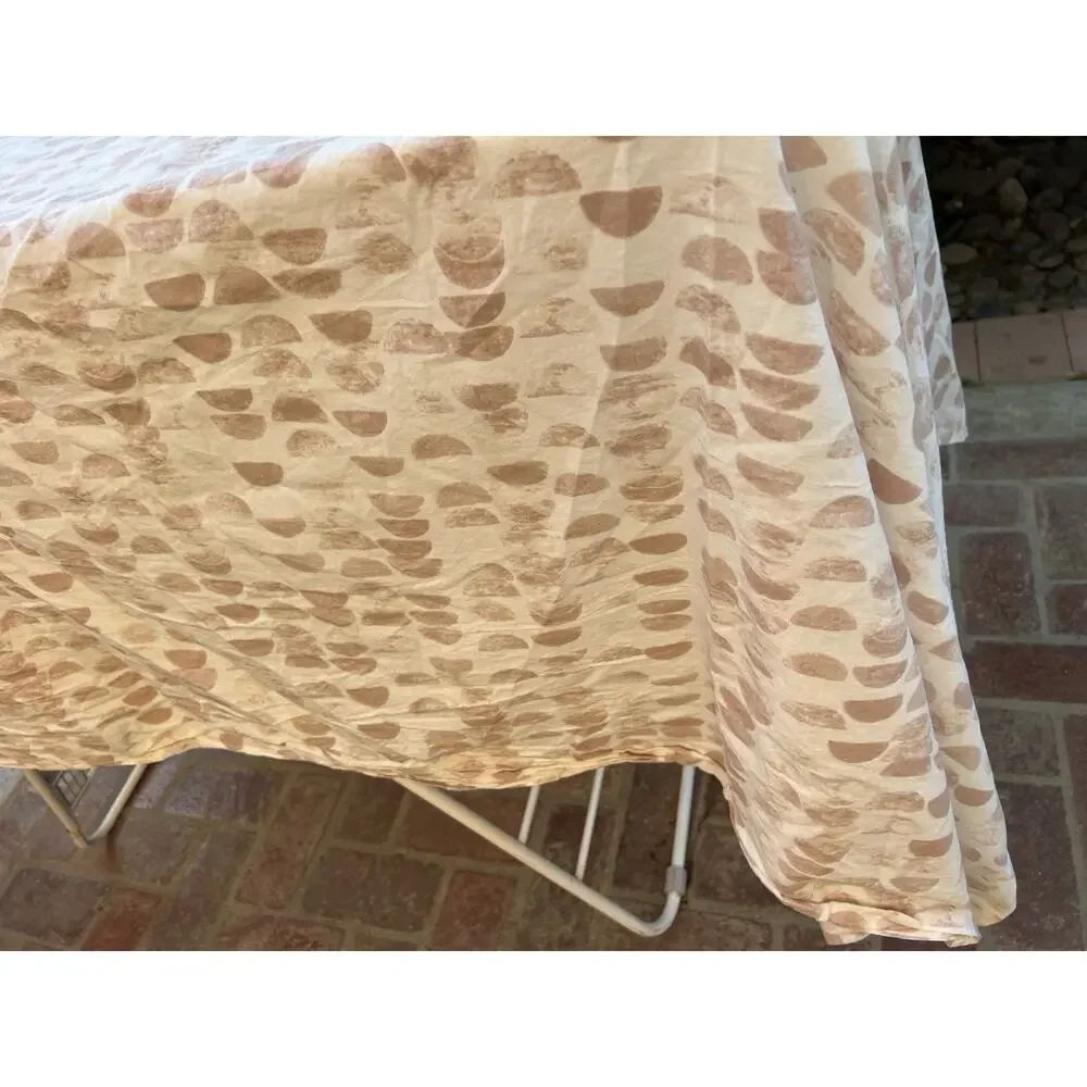 west elm Watercolor Leaf Single Twin Flat Sheet 100% Cotton, White Greige